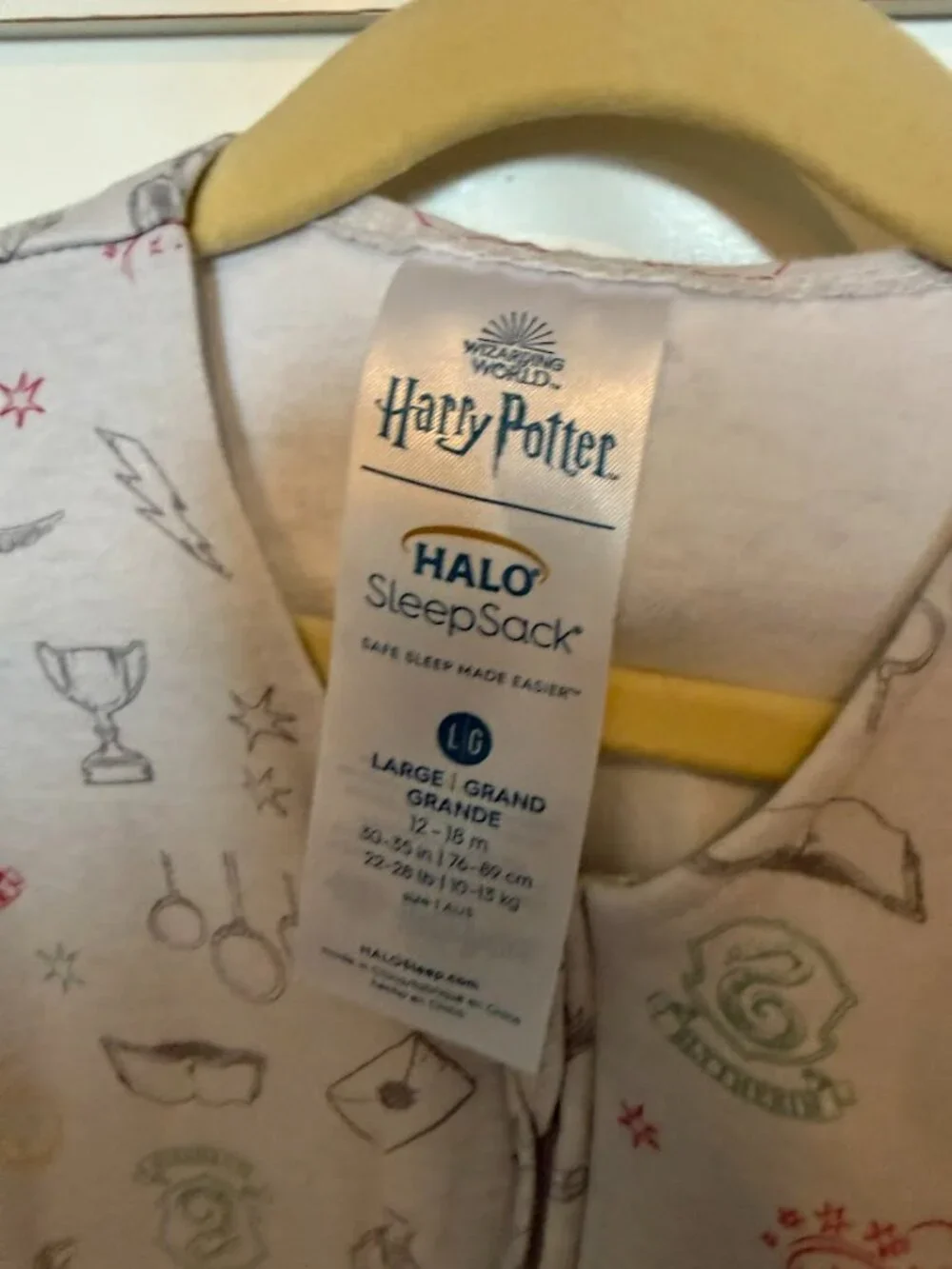 HALO Harry Potter Sleepsack Size Large (12-18M)